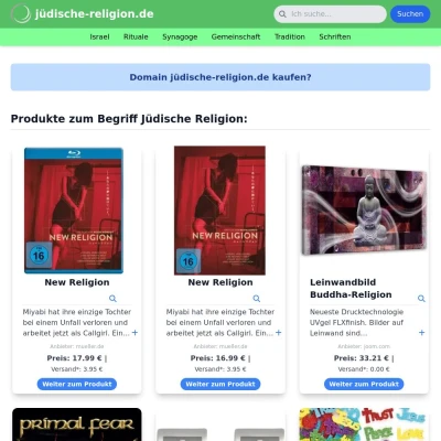 Screenshot jüdische-religion.de