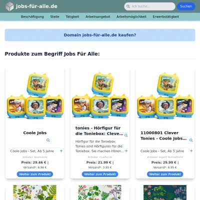 Screenshot jobs-für-alle.de