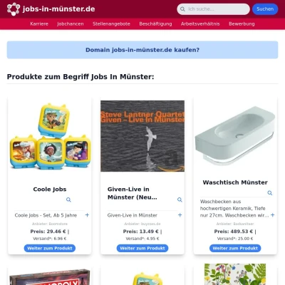 Screenshot jobs-in-münster.de