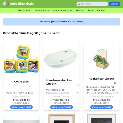 Screenshot jobs-lübeck.de