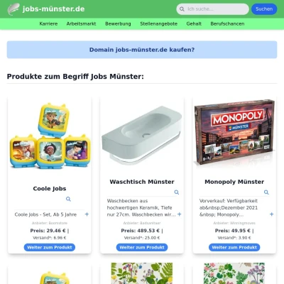 Screenshot jobs-münster.de