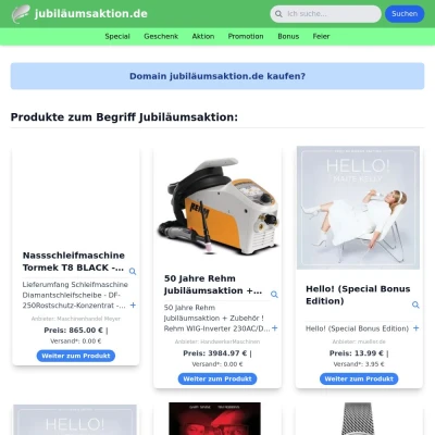 Screenshot jubiläumsaktion.de