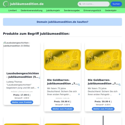 Screenshot jubiläumsedition.de