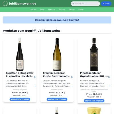 Screenshot jubiläumswein.de