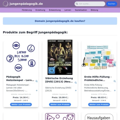 Screenshot jungenpädagogik.de