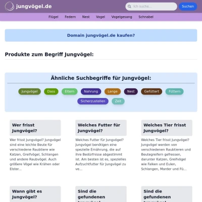 Screenshot jungvögel.de