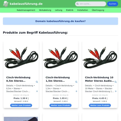 Screenshot kabelausführung.de