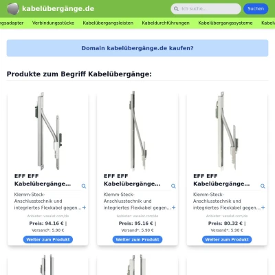 Screenshot kabelübergänge.de