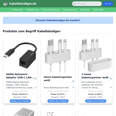 Screenshot kabelbändiger.de