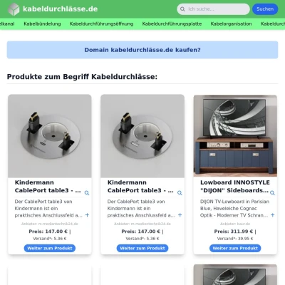 Screenshot kabeldurchlässe.de