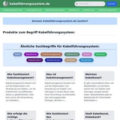 Screenshot kabelführungssystem.de