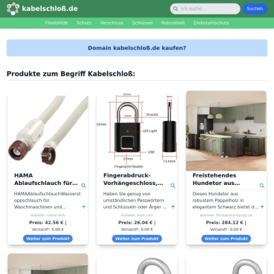 Screenshot kabelschloß.de