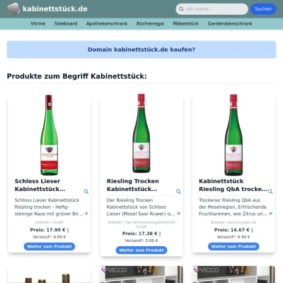 Screenshot kabinettstück.de