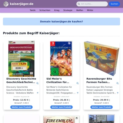 Screenshot kaiserjäger.de