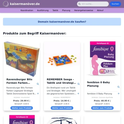 Screenshot kaisermanöver.de