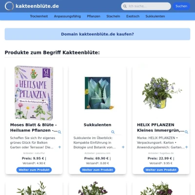 Screenshot kakteenblüte.de