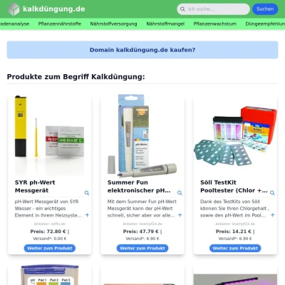 Screenshot kalkdüngung.de