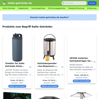 Screenshot kalte-getränke.de