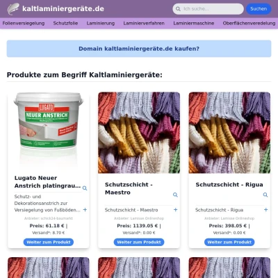 Screenshot kaltlaminiergeräte.de