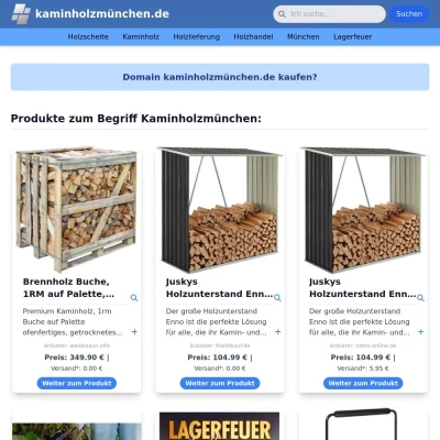 Screenshot kaminholzmünchen.de