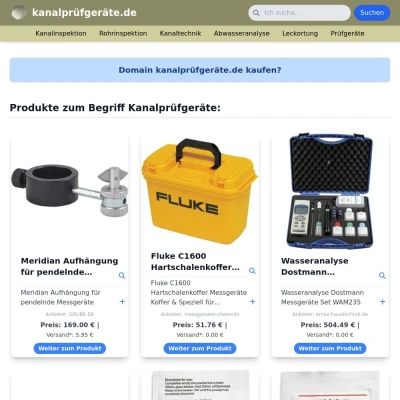 Screenshot kanalprüfgeräte.de