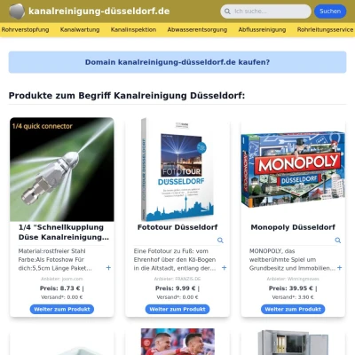 Screenshot kanalreinigung-düsseldorf.de