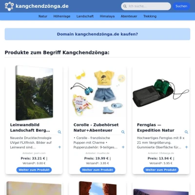 Screenshot kangchendzönga.de