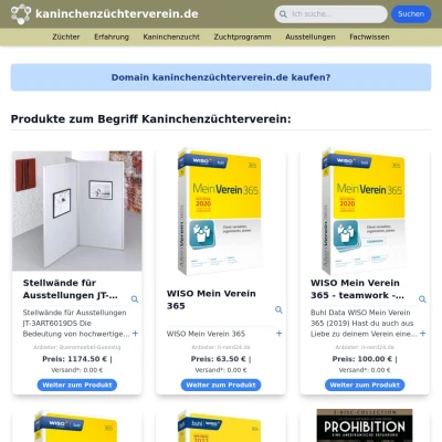 Screenshot kaninchenzüchterverein.de