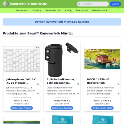 Screenshot kanuverleih-müritz.de