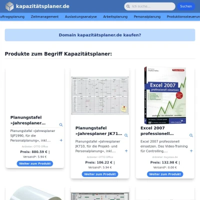 Screenshot kapazitätsplaner.de