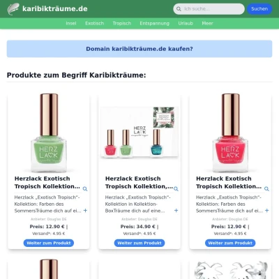 Screenshot karibikträume.de