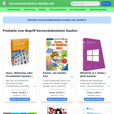 Screenshot karnevalskostüme-kaufen.de