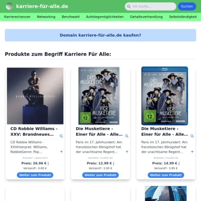 Screenshot karriere-für-alle.de