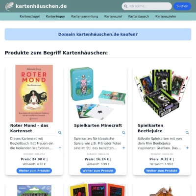 Screenshot kartenhäuschen.de