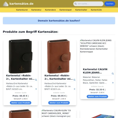 Screenshot kartensätze.de