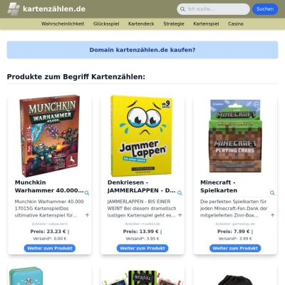 Screenshot kartenzählen.de