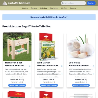 Screenshot kartoffelblüte.de