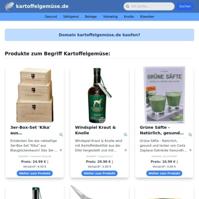 Screenshot kartoffelgemüse.de