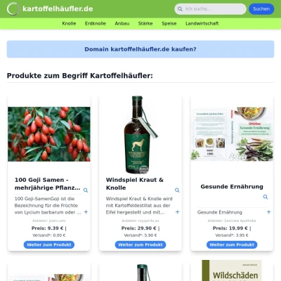 Screenshot kartoffelhäufler.de