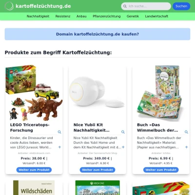 Screenshot kartoffelzüchtung.de