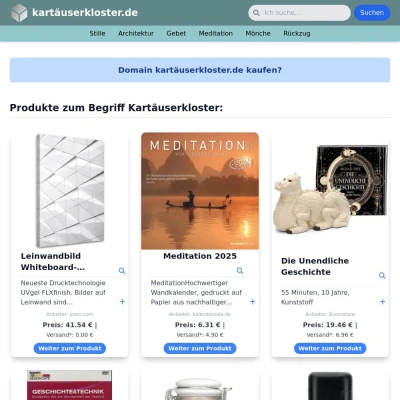 Screenshot kartäuserkloster.de