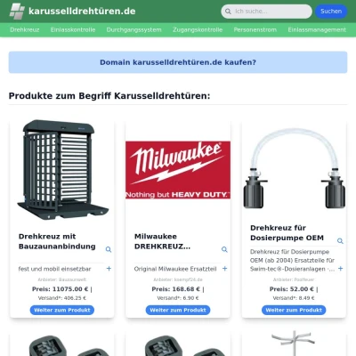 Screenshot karusselldrehtüren.de