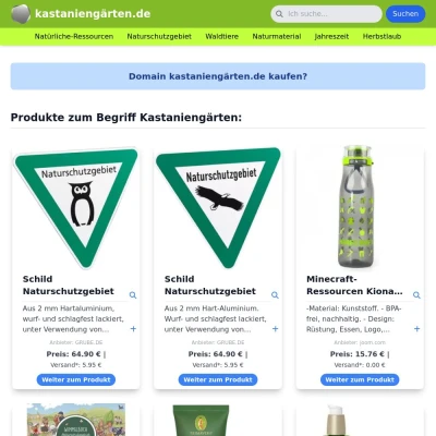 Screenshot kastaniengärten.de