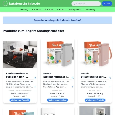 Screenshot katalogschränke.de