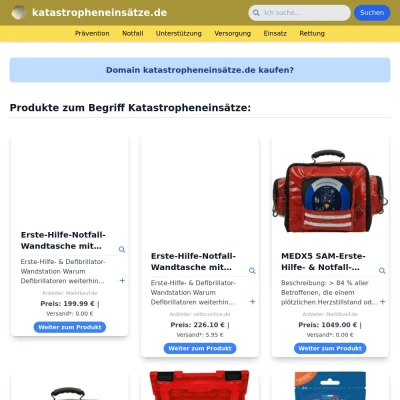 Screenshot katastropheneinsätze.de