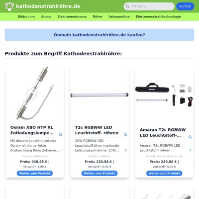 Screenshot kathodenstrahlröhre.de