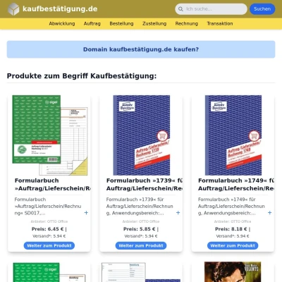 Screenshot kaufbestätigung.de