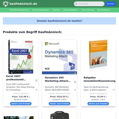 Screenshot kaufmännisch.de