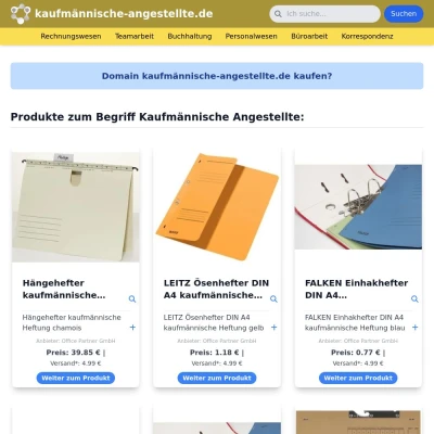 Screenshot kaufmännische-angestellte.de