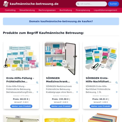 Screenshot kaufmännische-betreuung.de